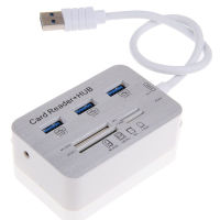 Funtech USB 3.0 CARD READER+ HUB (สีเงิน)รุ่น HC-20