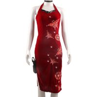 Game Evil 4 Remake Cosplay Costume Evil 4 Remak Ada Wong Cosplay Costume Game Sexy Red Woolen Dress Sweater Halloween Gifts