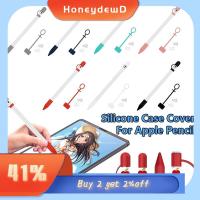 HONEYDEWD 3 SET สำหรับ iPad Pro ดินสอ ป้องกันการสูญหาย สำหรับ Apple pencil ป้องกันฝุ่นและฝุ่น สายเชื่อมต่อสายเคเบิล เคสซิลิโคนครอบ ที่ใส่หมวก ฝาครอบปลายปากกา