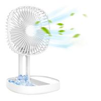 Electric Portable Desk Fan Battery Operated Fan Folding Table Fan Quiet USB Plug in Personal Fan for Bedroom