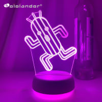 Final Fantasy Cactuar Night Light Led Touch Sensor Color Changing Nightlight for Kids Bedroom Decor Lamp Unique Gift for Gamers