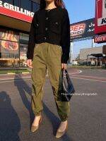 Thesimple - Military cargo pants คาร์โก้ผ้าร่ม เป็นขาjoker จั้มปลายขา ใส่สบายๆ