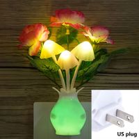 Creative Colorful Led Night Light Luminous Vase US/EU Plug-In Smart Lamp Control Induction Bedroom Sleep For Home Decor