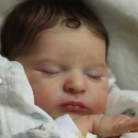 【YF】 20 Inch Reborn Dolls Laura Real Looking Baby Sleeping with Rooted Hair Art Collection Doll Toy Gift for Girls Muñecas