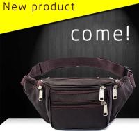 กระเป๋าคาดเอว เเฟชั่นบุรุษ Mens Sports Waist Bag Fashion Adjustable Solid Color Waterproof and Wear Resistant Backpack