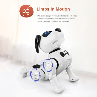 Smart Sensor RC Robot Dog ของเล่นเพื่อการศึกษา Interactive รีโมทคอนโทรลสุนัข Programmable Talking Handstand Electronic Animal Pets