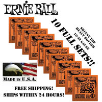 10 Packs! Original Ernie Ball 2215 Skinny Top - Heavy Bottom Electric Guitar Strings Nickel Wound Set, .010 - .052 (10 Packs)