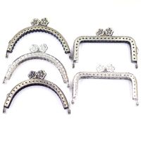 【cw】 1Pc Clasp Lock Clip Metal Frame Plum Purse Wallet Finding 8.5cm ！