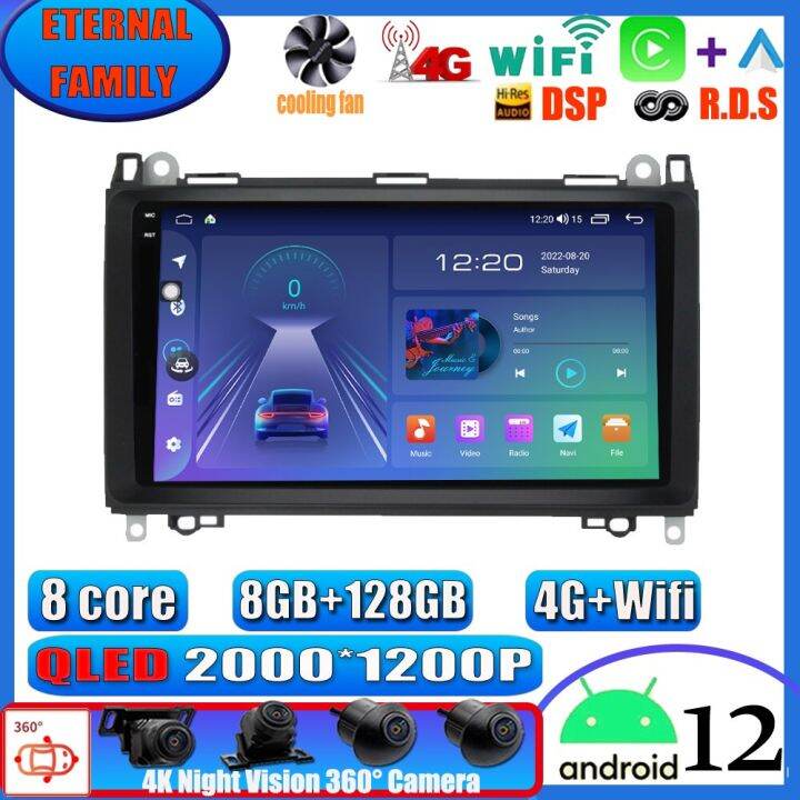 ระบบแอนดรอยด์12 Carplay สำหรับ Mercedes Benz B200สปรินเตอร์ W906 W639