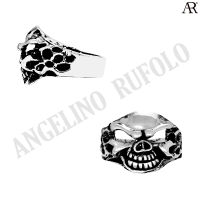 ANGELINO RUFOLO Ring ดีไซน์ Devil แหวนผู้ชาย Stainless Steel 316L(สแตนเลสสตีล)คุณภาพเยี่ยม สีเงิน