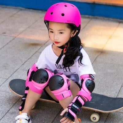 VB ลด50% สนับเข่าสเก็ตบอร์ด ป้องกันการกระแทก ชุดสนับป้องกันเข่า ศอก และข้อมือ สเก็ตบอร์ด skateboard protective gear for kids protection