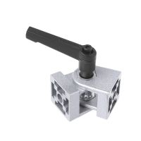 Paduan Seng Fleksibel Pivot Joint Konektor dengan Pegangan Sudut Engsel untuk Aluminium Ekstrusi Profil 3030S/4040S