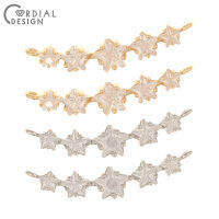 Cordial Design 30Pcs 6*31MM Jewelry AccessoriesDIY MakingNecklace PendantStar ShapeCZ CharmsJewelry Findings &amp; Components