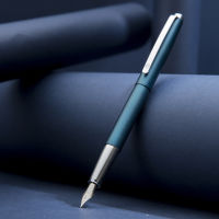 HongDian 525โลหะสีฟ้า Fountain ปากกา Matte Barrel Iridium Ef ขนาดเล็ก Bent 0.40.6มม. ปากกาหมึกสำนักงานธุรกิจเขียนของขวัญปากกาหมึก