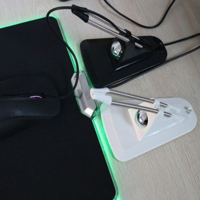 Rak Organizer permainan PC Laptop Mouse dudukan kawat klip Desktop kabel Bungee