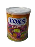 FOXS CRYSTAL FRUITS,ORIGINAL สีส้ม ลูกอม,กระป๋อง 1กระป๋อง/บรรจุ 180g ราคาพิเศษ สินค้าพร้อมส่ง