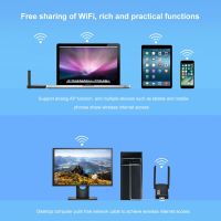 WiFi Dongle Wireless Adapter USB WiFi Adapter 650Mpbs Drive Free WiFi Receiver Network Card for PC Windows Vista/XP/Win7/8/10/11  USB Network Adapters