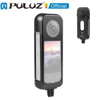 PULUZ โครงเครื่องกรงป้องกันโลหะผสมอลูมิเนียมโลหะสำหรับ Insta360 X3ปลอกซิลิโคน