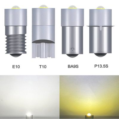 [Hot K] 2Pcs T10 BA9S P13.5S E10 DC 6-24V 5W ไฟฉายพลังแอลอีดีหลอดไฟ1SMD 3535โคมไฟทำงานฉุกเฉินไฟฉายอุปกรณ์เสริม