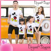 สง่างามเรียบหรู❤Queen การ์ตูน Tee เสื้อ Family T เสื้อฤดูร้อนครอบครัวน่ารักแขนสั้น Family Matching Outfits Tops