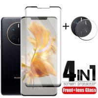 4-in-1 For Huawei Mate 50 Pro Glass For Huawei Mate 50 Pro Tempered Glass Full Screen Protector For Huawei Mate 50 Pro Lens Film Cables Converters