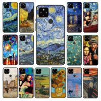 Van gogh Mona Lisa Oil Painting Phone Case for Google Pixel 7a 7 Pro 6A 6 Pro 5A 4A 3A Pixel 4 XL Pixel 5 6 4 3 XL 3A XL Drawing Painting Supplies