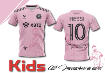 (ไซส์เด็ก)เสื้อพิมพ์ลาย ยอดฮิต ลาย อินเตอร์ ไมอามี่ Messi