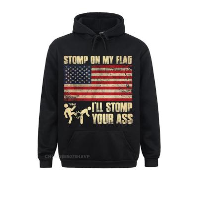 Stomp My Flag I will Stomp Your Ass Sudadera con capucha Patriótica para hombres, sudaderas con capucha personalizadas, ropa de manga larga que prevalece