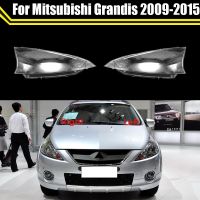 ฝาครอบไฟหน้ารถกระจกหน้าสำหรับ Mitsubishi Grandis 2009-2015หลอดไฟหน้าโป๊ะไฟแบบโปร่งใสโคมไฟฝาปิดเลนส์