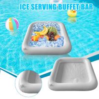 Inflatable Ice Serving Buffet Bar Food &amp; Drinks Cooler Inflatable Tray Tray Drinks For Party Serving Inflatable I9E4