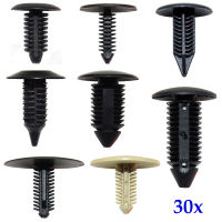 30Pcs 6Mm 7Mm 10Mm พลาสติก Rivets Universal Auto Fasteners หลังคารถ Liner Trunk Cover Molding Trim Acoustic Mat Retainer คลิป