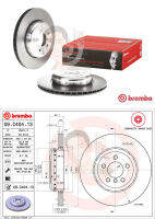 09 C404 13 จานเบรค ล้อ R (ยี่ห้อ BREMBO) รุ่น HC UV Com BMW ซีรี่ส์ 7 F01-04, ซีรี่ส์ 5 F10 F11 ปี2012-&amp;gt;