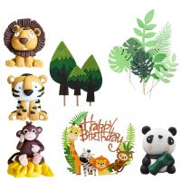 【CW】✻﹉№  Elephant Animals Toppers Birthday Cakes Baking Jungle Babyshower Dessert Decorating