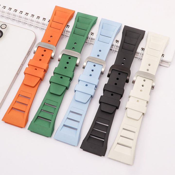 replacement-rubber-strap-for-apple-watch-band-ultra-49mm-44-45mm-fluororubber-metal-bucke-mod-kit-for-iwatch-series-8-7-6-se-5-4