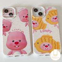 เคสนิ่มกันกระแทกย่อยสลายได้สำหรับ IPhone 15 11 13 14 Pro Max 7 8 Plus XR 7 6 15 6S Plus X XS MAX XS 2020น่ารัก Pororo Loopy ย่อยสลายได้