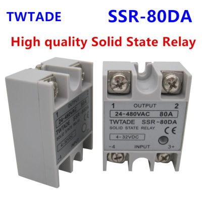 โมดูลโซลิดสเตทรีเลย์ Ssr-80da 3-32V Dc ถึง24-480V Ac Ssr-80 Da Ssr 80a