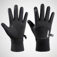 Cycling Gloves Motorcycle Warm Gloves Men and Women Touch Screen Winter Plus Velvet Gloves Waterproof Non-slip Autumn Ski Gloves