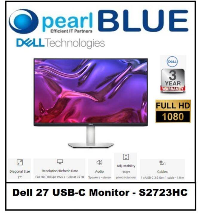 Dell 27 inch USB-C Monitor - S2723HC New ( 2022 Model ) | Lazada