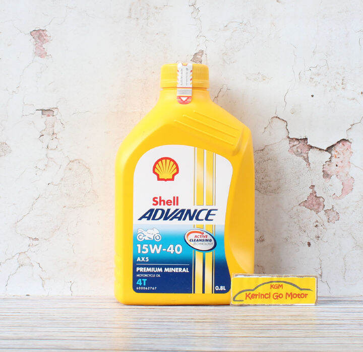 OLI SHELL ADVANCE 15W40 AX5 PREMIUM 0.8L OLI SHELL PREMIUM 4T AX5 Lazada Indonesia
