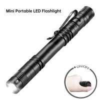 【พร้อมส่งจากไทย/COD】LED ขนาดเล็ก ไฟฉายปากกา ไฟฉายพกพก Mini Pen light Waterproof LED Flashlight AAA Battery Torch Portable Lantern Bright Light Small Size