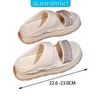 ~ [Sunnimix1] รองเท้าแตะแพลตฟอร์ม พื้นนิ่ม กันลื่น แฟชั่นฤดูร้อน สําหรับผู้หญิง