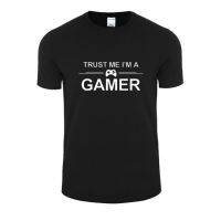 เสื้อยืดโอเวอร์ไซส์Trust Me I  M A Gamer Ps 4 Xbox Geek 01 อุปกรณ์เสริมคอมพิวเตอร์ผ้าฝ้ายสีดำS-3XL  57VN