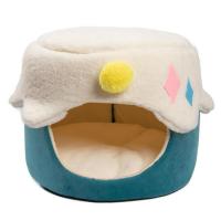 Pet Tent Cave Bed Soft and Comfortable Round Plush Fluffy Cat Sleeping Bed Easy to Use Handcrafted Cat House for Indoor Small Animals amiable