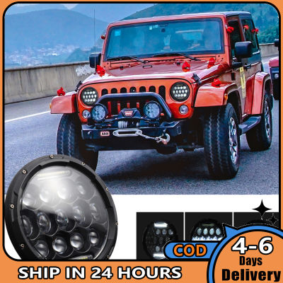 【 AM🙌ไฟหน้า LED 7นิ้ว280W 6000K 28000LM รัศมีมุมสำหรับ Wrangler CJ JK LJ 97-17