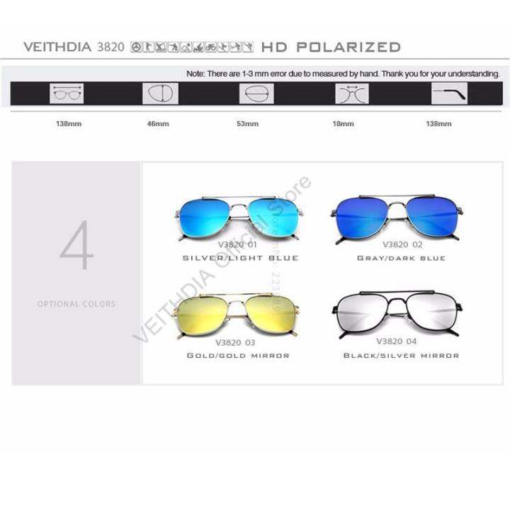 veithdia-แว่นกันแดด-polarized-สไตล์วินเทจแนวย้อนยุค-แว่นตากันแดด-แว่นโพลาไรซ์-สำหรับผู้ชายและผู้หญิง-3820