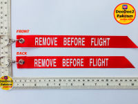 พวงกุญแจสกรีน ถอดก่อนบิน KEY CHAIN REMOVE BEFORE FLIGHT สีแดง (ขนาดใหญ่) เพื่อใช้ สะสม ของฝาก งานสวย / KCH012 DeeDee2Pakcom