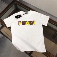 Fend.i เสื้อยืด "Pure Original Heavy" เวอร์ชันสูง2023ชุดเสื้อยืดเคาน์เตอร์ใหม่สำหรับผู้ชายและผู้หญิงที่มีรูปแบบเดียวกัน