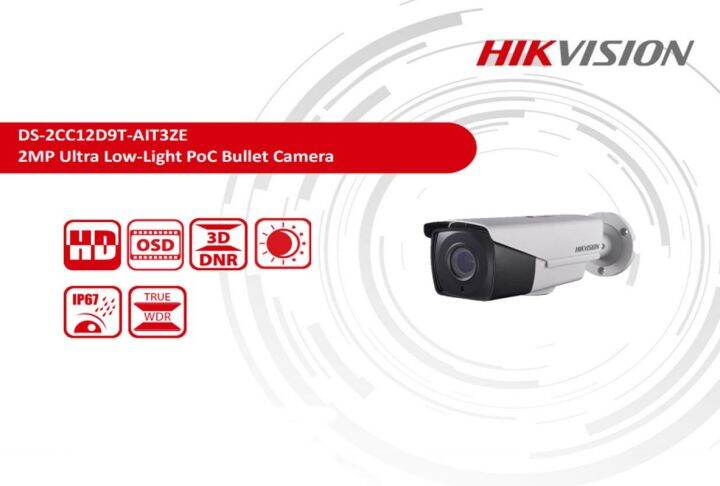 Hikvision DS-2CC12D9T-AIT3ZE | 2 MP PoC Motorized Varifocal Bullet ...