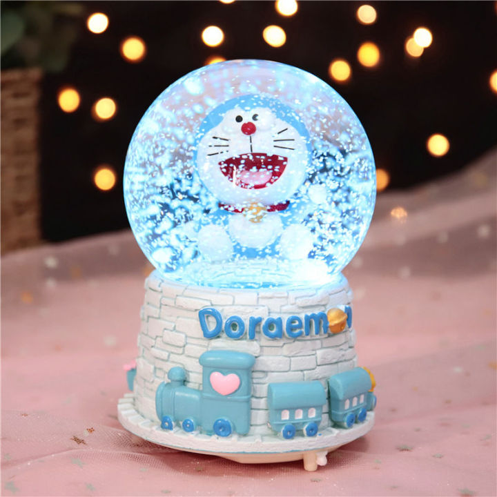 creative-doraemon-โดราเอมอนเรืองแสงลูกแก้วหิมะกล่องดนตรีกริ๊งสำหรับของขวัญวันเกิดเด็กชายและเด็กหญิง