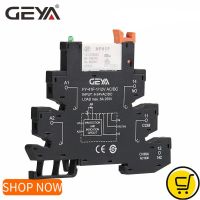 GEYA Slim Relay Module Protection Circuit 6A Relay 12VDC/AC or 24VDC/AC 48VDC/AC or 110VAC 230VAC Relay Socket 6.2mm thickness Electrical Circuitry Pa